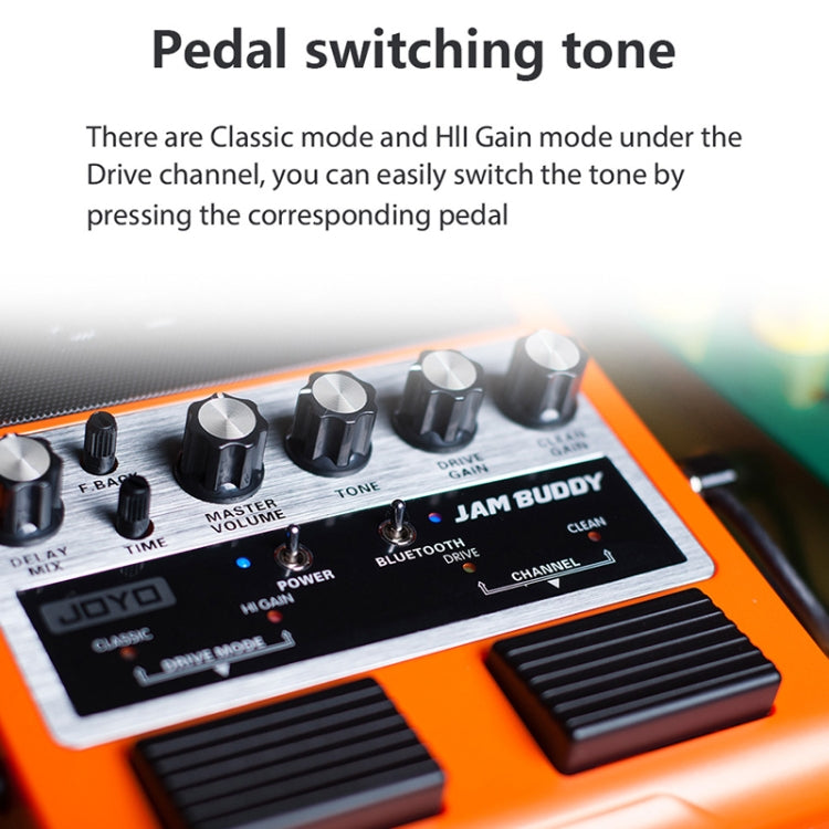 JOYO JAM BUDDY Bluetooth 4.0 Dual Channel with Effector Charging Guitar Small Speaker(Orange) - free shipping - PMC TechLife - Order now!