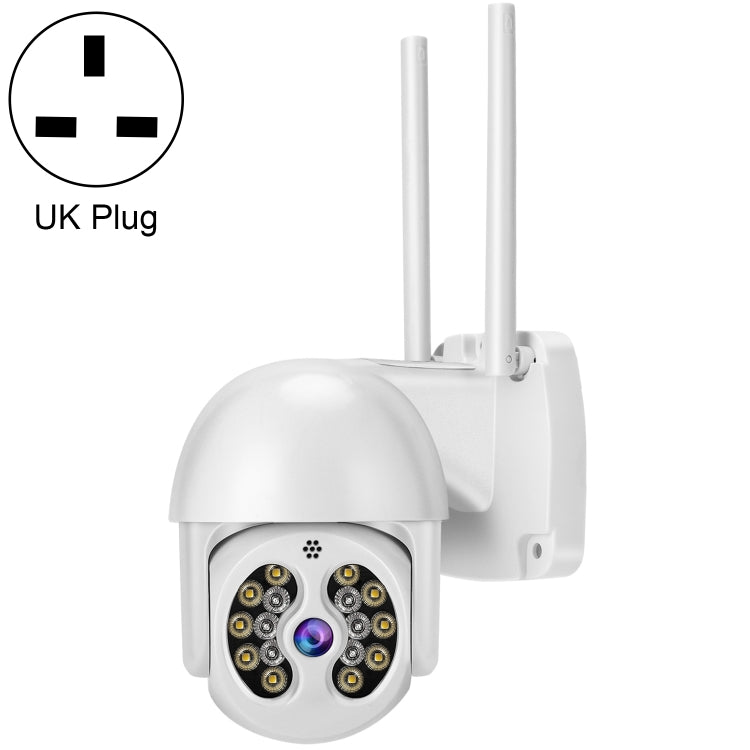 Tuya QX56 3.0 Million Pixels IP66 Waterproof 2.4G Wireless IP Camera, Support Amazon Alexa & Google Home & Motion Detection & Two-way Audio & Full Color Night Vision & TF Card, UK Plug - Dome Camera by PMC TechLife | Online Shopping South Africa | PMC TechLife