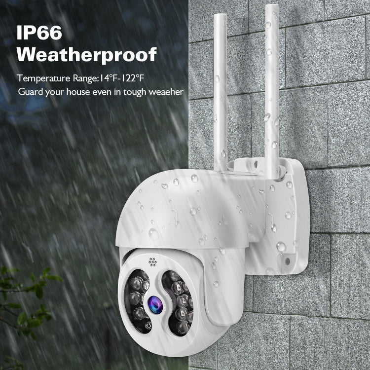 Tuya QX56 3.0 Million Pixels IP66 Waterproof 2.4G Wireless IP Camera, Support Amazon Alexa & Google Home & Motion Detection & Two-way Audio & Full Color Night Vision & TF Card, EU Plug - Dome Camera by PMC TechLife | Online Shopping South Africa | PMC TechLife