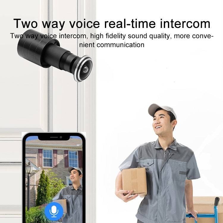 SDTX-9 1.8mm Focal Length Smart Home WiFi Remote HD Electronic Cat Eye Camera(Black) - free shipping - PMC TechLife - Order now!