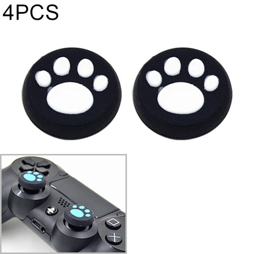 4 PCS Cute Cat Paw Silicone Protective Cover for PS4 / PS3 / PS2 / XBOX360 / XBOXONE / WIIU Gamepad Joystick(White) - Cases by PMC TechLife | Online Shopping South Africa | PMC TechLife