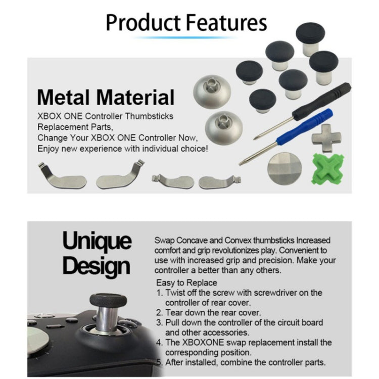 18 PCS Game Controller Handle Key Replacement Accessories for Xbox One ELITE(Blue) - XBOX Spare Parts by PMC TechLife | Online Shopping South Africa | PMC TechLife