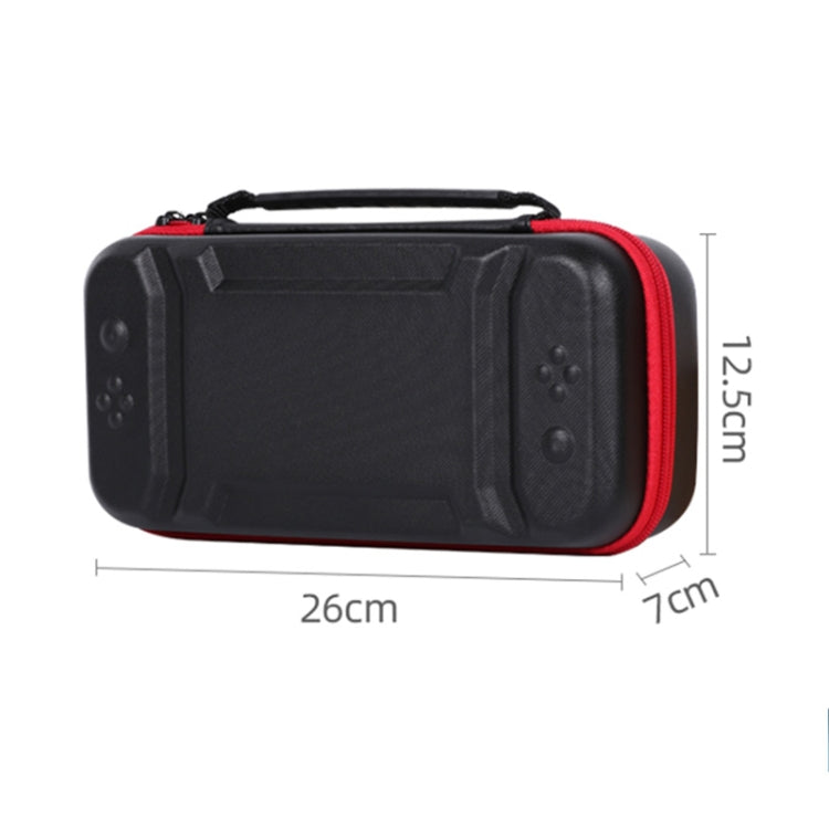 Portable EVA Storage Bag Protective Case Handbag with Holder Function for Nintendo Switch Console, Size: 26x12.5x7cm(Black Red) - Bags by PMC TechLife | Online Shopping South Africa | PMC TechLife