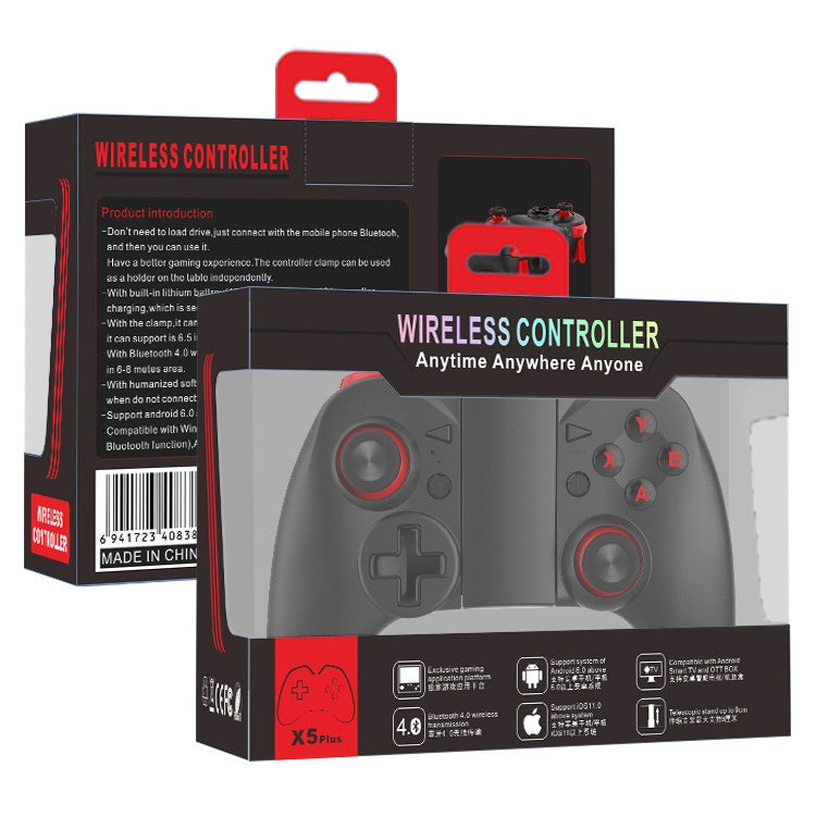 MB-838(X5Plus) Bluetooth 4.0 + 2.4G Wireless Dual-mode Gamepad with Retractable Bracket, Support Android / IOS Direct Connection and Direct Play - Controller Gamepad by PMC TechLife | Online Shopping South Africa | PMC TechLife