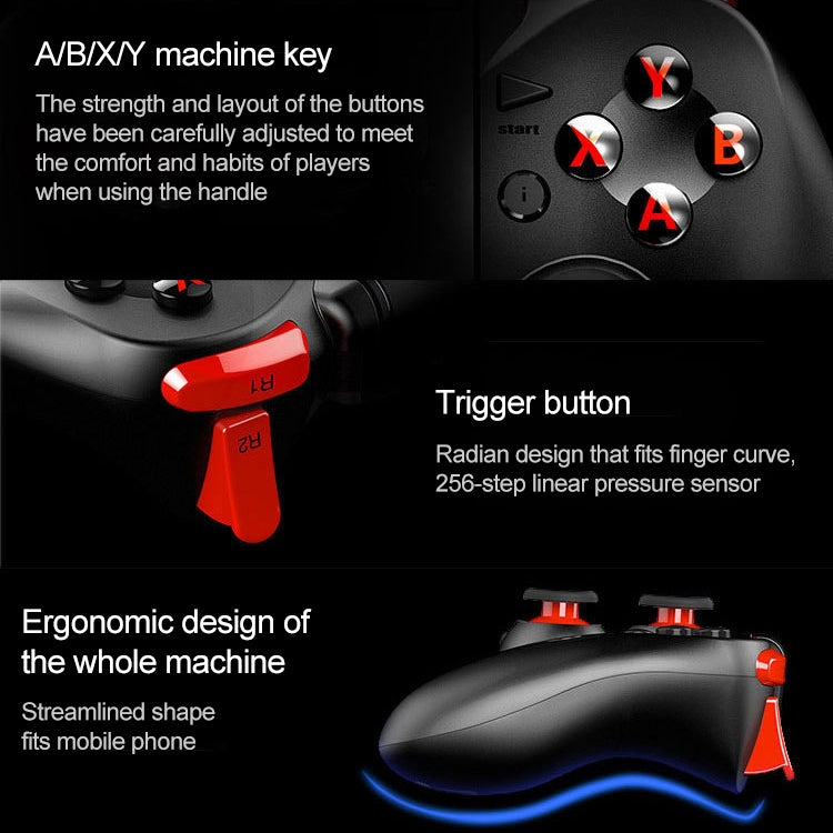 MB-838(X5Plus) Bluetooth 4.0 + 2.4G Wireless Dual-mode Gamepad with Retractable Bracket, Support Android / IOS Direct Connection and Direct Play - Controller Gamepad by PMC TechLife | Online Shopping South Africa | PMC TechLife