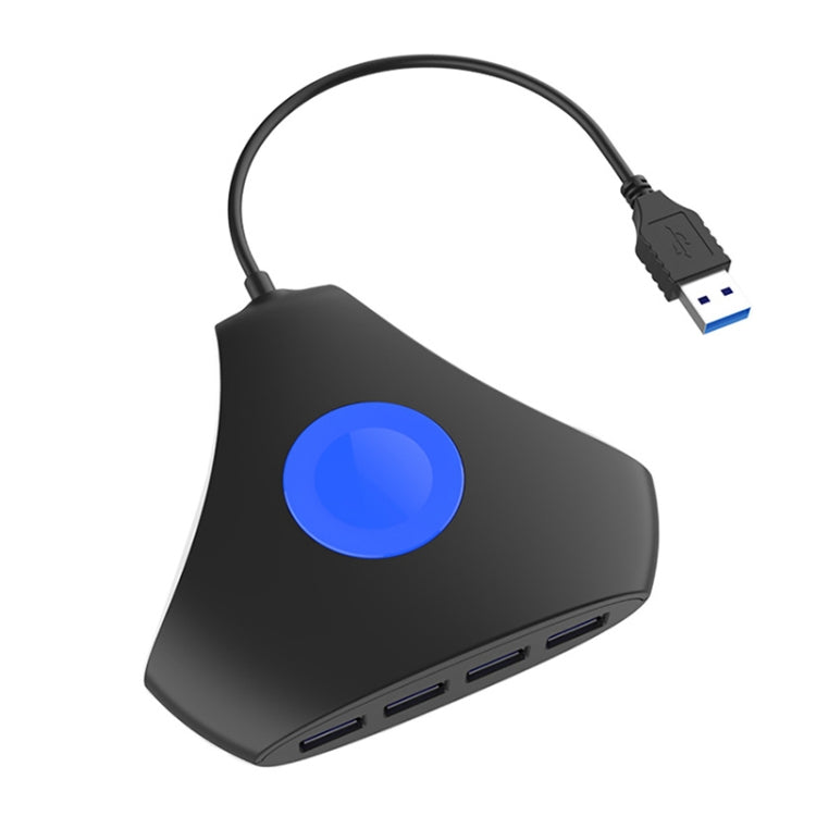 KJH P5-015 4 in 1 Hub Converter USB 3.0 Blue Light Expansion Adapter Splitter Charger Connector Splitter For PS5 / Xbox Series X - Adapter & Cables by PMC TechLife | Online Shopping South Africa | PMC TechLife