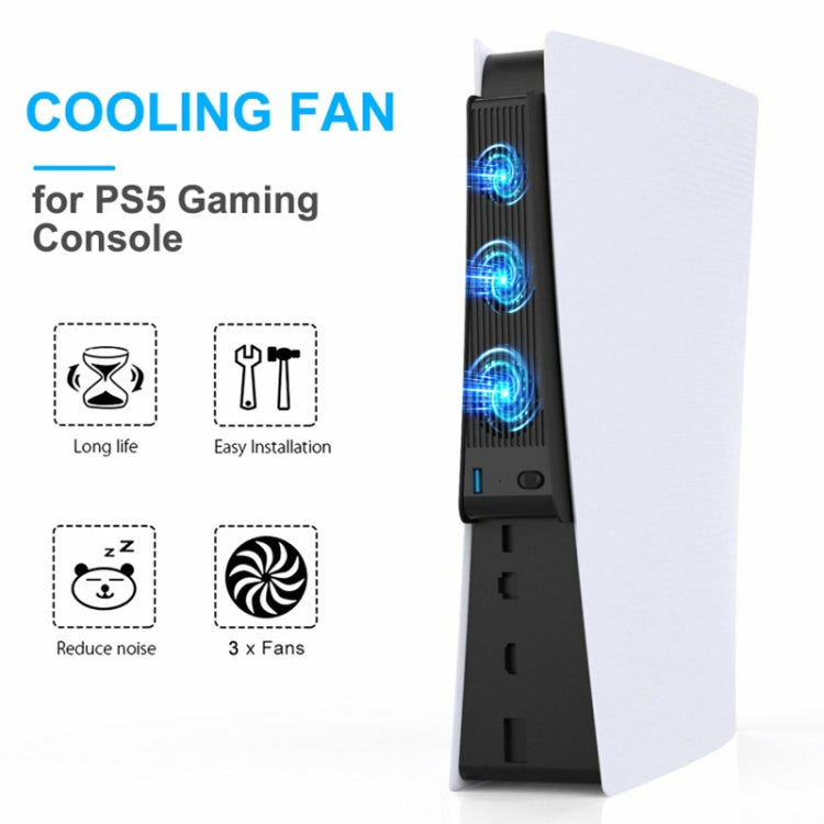KJH P5-009 Console Cooling Fan For PS5(White) - Others by PMC TechLife | Online Shopping South Africa | PMC TechLife | Buy Now Pay Later Mobicred