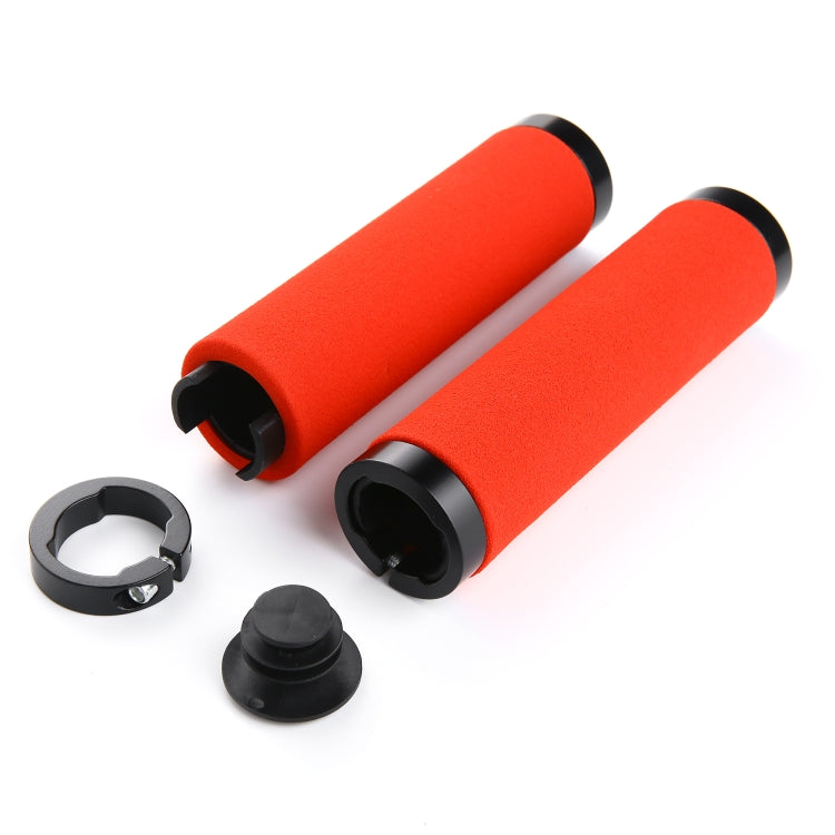 1 Pair AG36 Alloy Lock-Rings + Sponge Bicycle Handlebar Grip (Red) - Bicycle Grips by PMC TechLife | Online Shopping South Africa | PMC TechLife | Buy Now Pay Later Mobicred