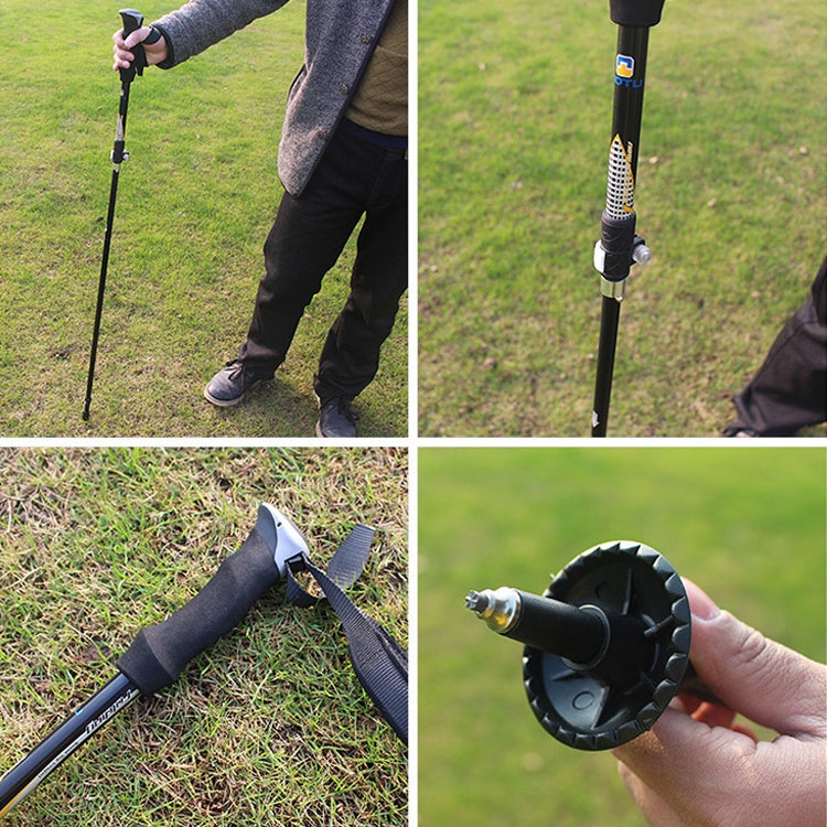 Aotu AT7558 125cm Aluminum Alloy Outdoor Camping Folding Corky Trekking Poles EVA Handle Alpenstock - Folding Crutch by AOTU | Online Shopping South Africa | PMC TechLife | Buy Now Pay Later Mobicred