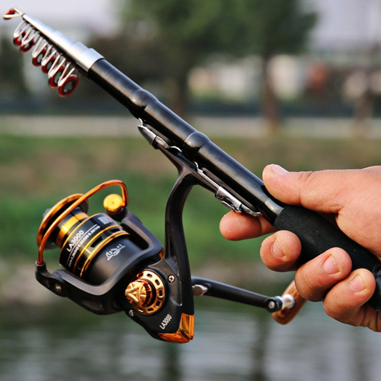 36cm Portable Telescopic Sea Fishing Rod Mini Fishing Pole, Extended Length : 2.1m, Black Clip Reel Seat - free shipping - PMC TechLife - Order now!