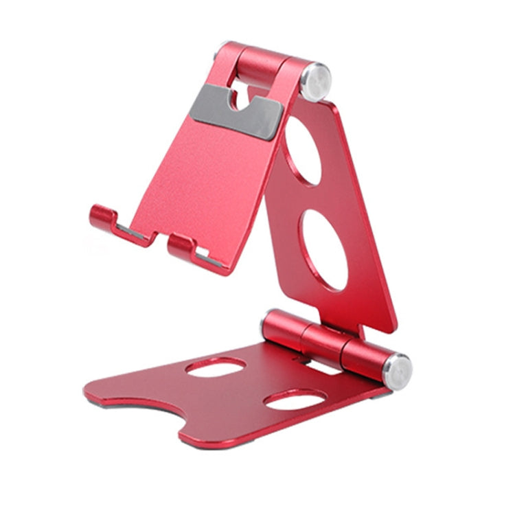 ROOSTAND R2 Aluminum Alloy Mobile Desktop Tablet Bracket Double Folding Lazy Artifact, Size: 6.4x7x9cm(Rose Red) - Desktop Holder by PMC TechLife | Online Shopping South Africa | PMC TechLife