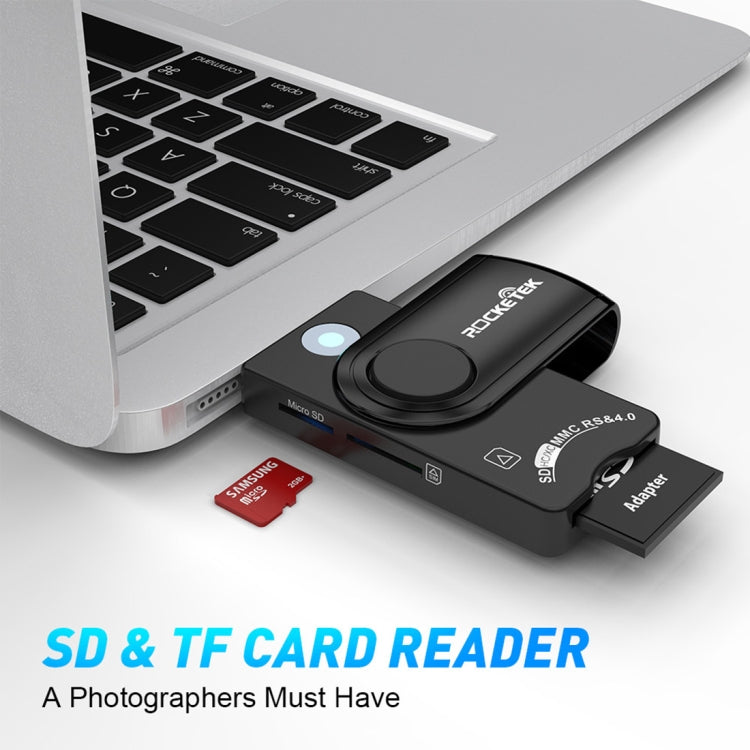 ROCKETEK CR310 USB 3.0 + TF Card + SD Card + SIM Card + Smart Card Multi-function Card Reader - free shipping - PMC TechLife - Order now!