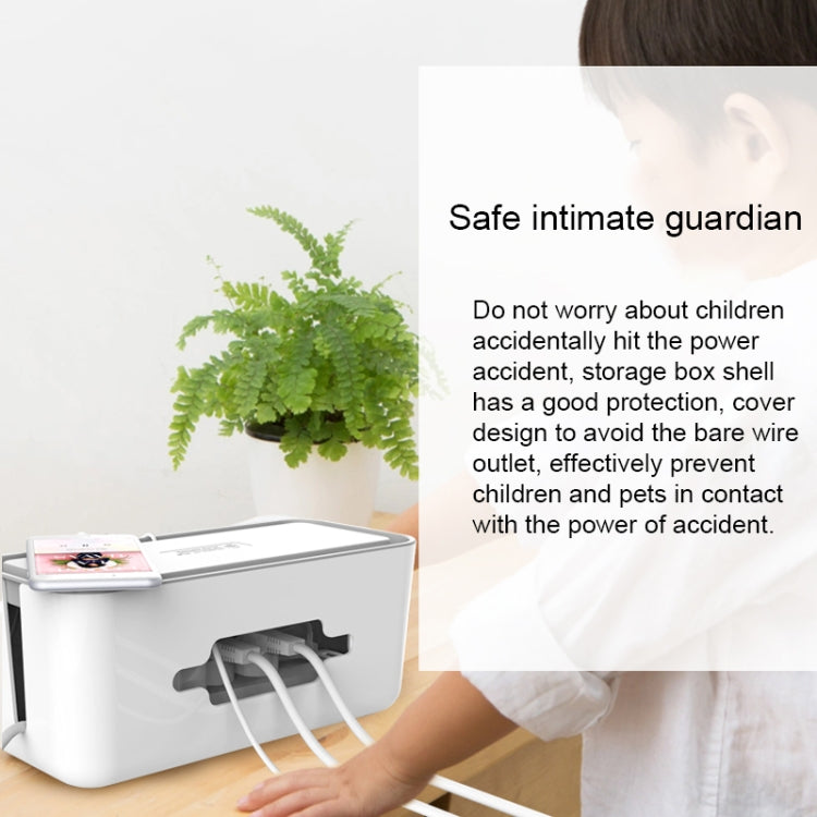 ORICO CMB-18 Separating Design ABS Electrical Socket Storage Box Power Cable Manager Case with Phone / Tablet Holder for Desk, Living Room, Office, Bedroom - Storage Boxes by ORICO | Online Shopping South Africa | PMC TechLife | Buy Now Pay Later Mobicred