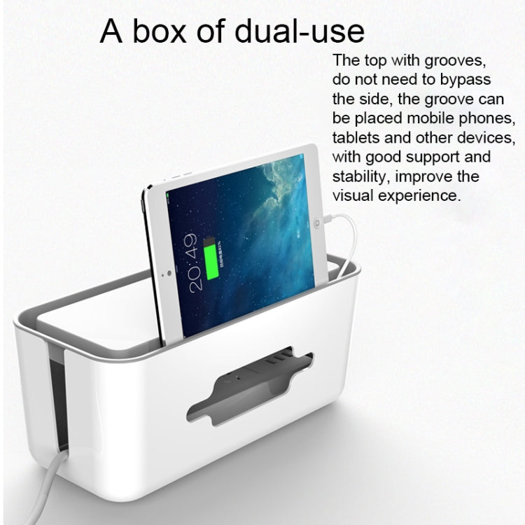 ORICO CMB-18 Separating Design ABS Electrical Socket Storage Box Power Cable Manager Case with Phone / Tablet Holder for Desk, Living Room, Office, Bedroom - Storage Boxes by ORICO | Online Shopping South Africa | PMC TechLife | Buy Now Pay Later Mobicred