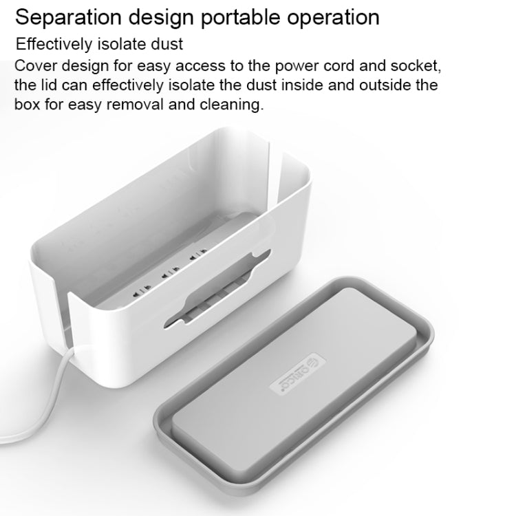ORICO CMB-18 Separating Design ABS Electrical Socket Storage Box Power Cable Manager Case with Phone / Tablet Holder for Desk, Living Room, Office, Bedroom - Storage Boxes by ORICO | Online Shopping South Africa | PMC TechLife | Buy Now Pay Later Mobicred