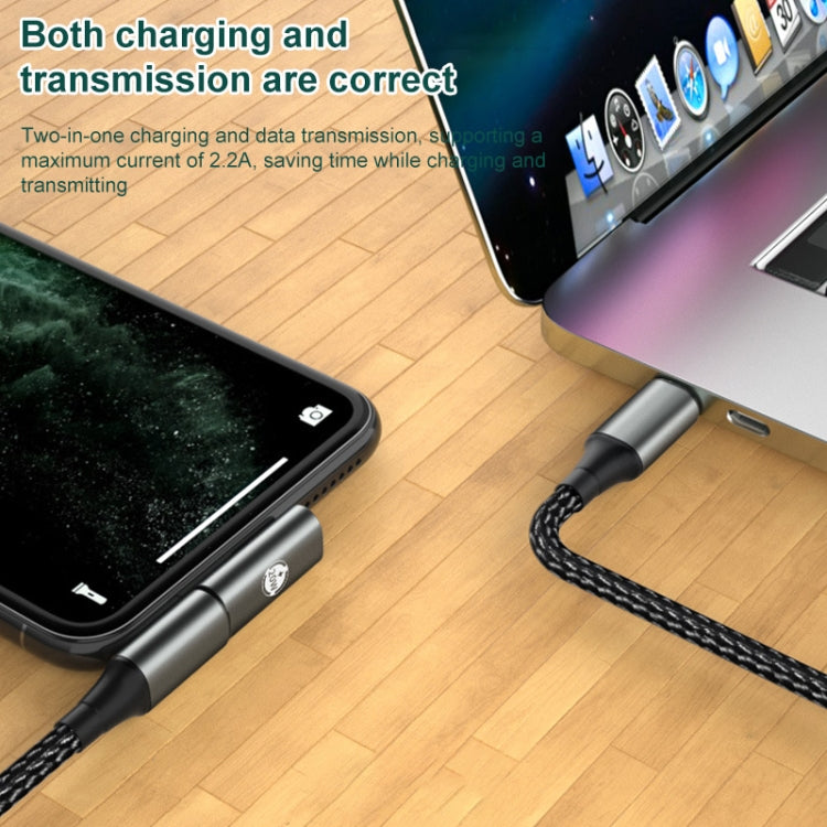 20W 8 Pin Male to USB-C / Type-C Female Elbow Charging Adapter - Converter & Adapter by PMC TechLife | Online Shopping South Africa | PMC TechLife