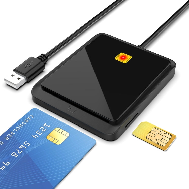 Rocketek CR317 USB 2.0 SIM  / ID / CAC Smart Card 2 in 1 Card Reader (Black) -  by ROCKETEK | Online Shopping South Africa | PMC TechLife | Buy Now Pay Later Mobicred