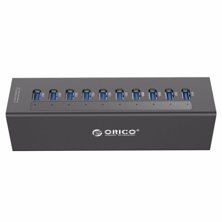 ORICO A3H10 Aluminum High Speed 10 Ports USB 3.0 HUB with Power Adapter for Laptops(Black) - free shipping - PMC TechLife - Order now!