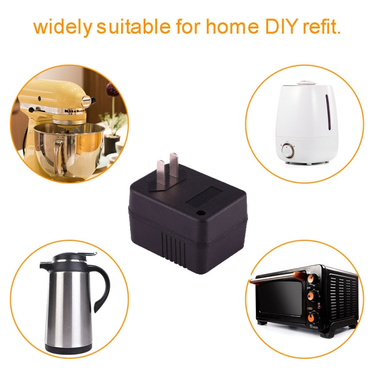 110V to 220V 50W AC Power Socket Adapter,  EU/US Plug to US Plug(Black) - Plug Adaptor by PMC TechLife | Online Shopping South Africa | PMC TechLife