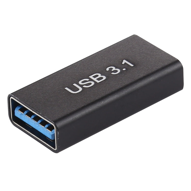 Type-C / USB-C Female to USB 3.0 Female Aluminium Alloy Adapter (Black) - Cable & Adapters by PMC TechLife | Online Shopping South Africa | PMC TechLife