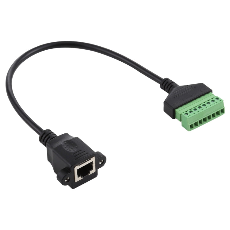 RJ45 Female Plug to 8 Pin Pluggable Terminals Solder-free USB Connector Solderless Connection Adapter Cable, Length: 30cm - free shipping - PMC TechLife - Order now!