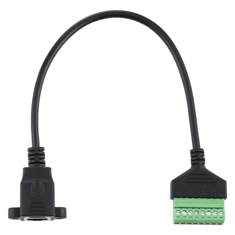 RJ45 Female Plug to 8 Pin Pluggable Terminals Solder-free USB Connector Solderless Connection Adapter Cable, Length: 30cm - free shipping - PMC TechLife - Order now!