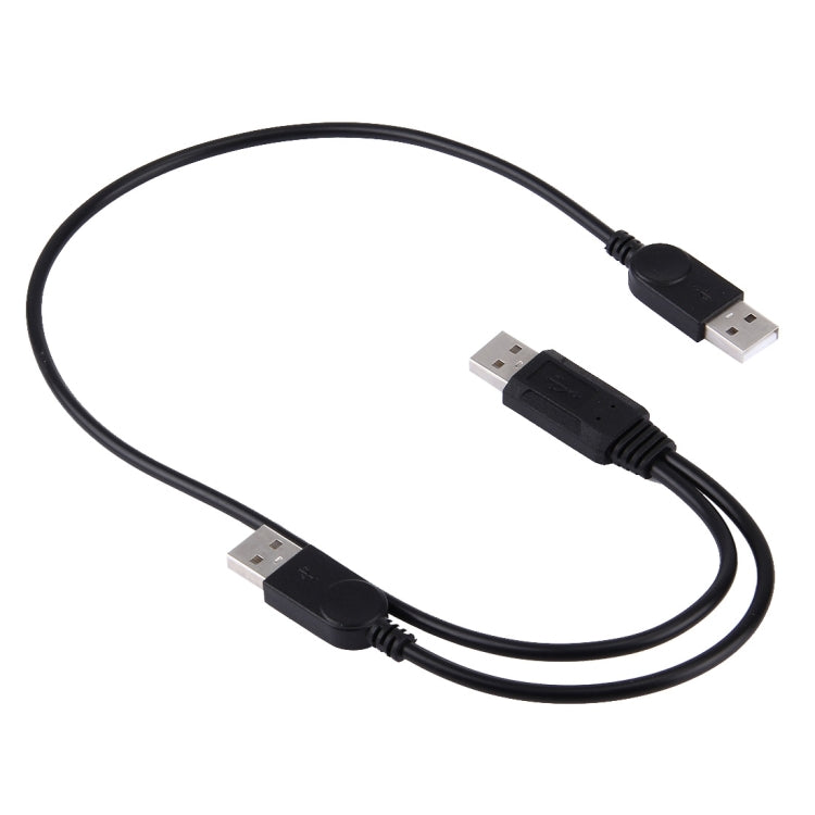 2 in 1 USB 2.0 Male to 2 Dual USB Male Cable for Computer / Laptop, Length: 50cm - free shipping - PMC TechLife - Order now!