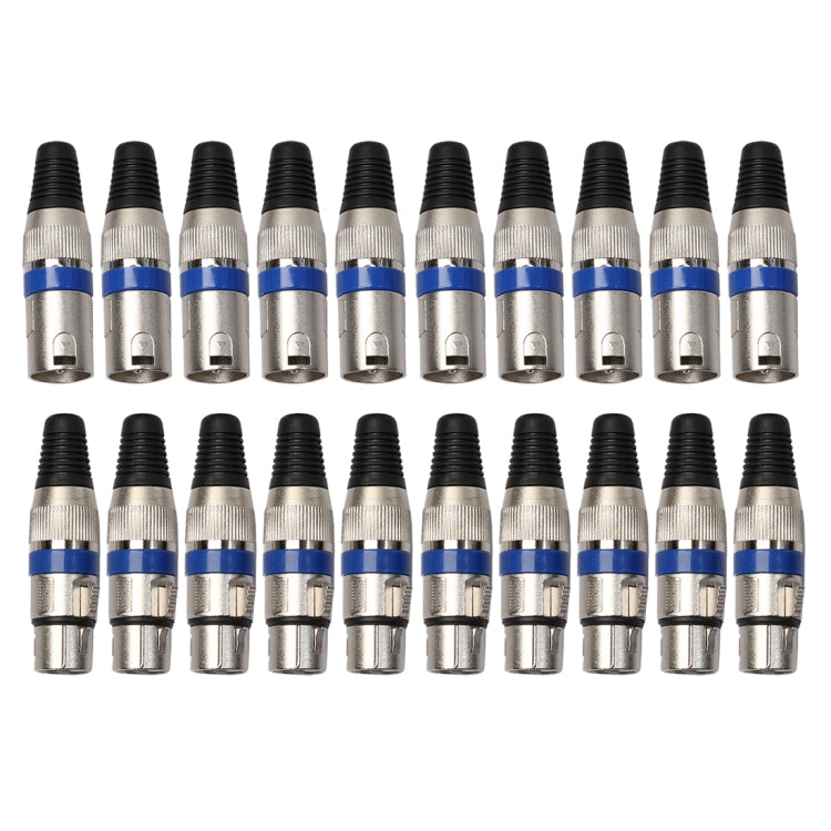 10 Pairs XLR Plug Male + Female Jack Mic Jack Plug Socket Connector - Microphone Audio Cable & Connector by PMC TechLife | Online Shopping South Africa | PMC TechLife