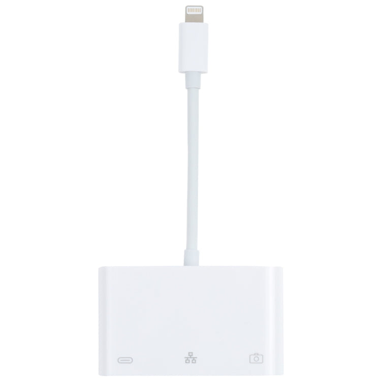 NK-107 3 in 1 8 Pin Male to USB + 1000M Ethernet + 8 Pin Power Female Adapter - Converter & Adapter by PMC TechLife | Online Shopping South Africa | PMC TechLife