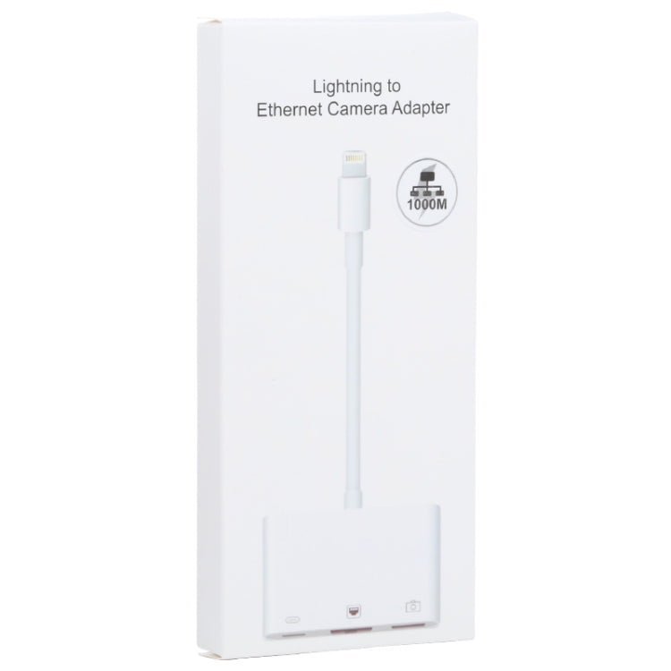 NK-107 3 in 1 8 Pin Male to USB + 1000M Ethernet + 8 Pin Power Female Adapter - Converter & Adapter by PMC TechLife | Online Shopping South Africa | PMC TechLife