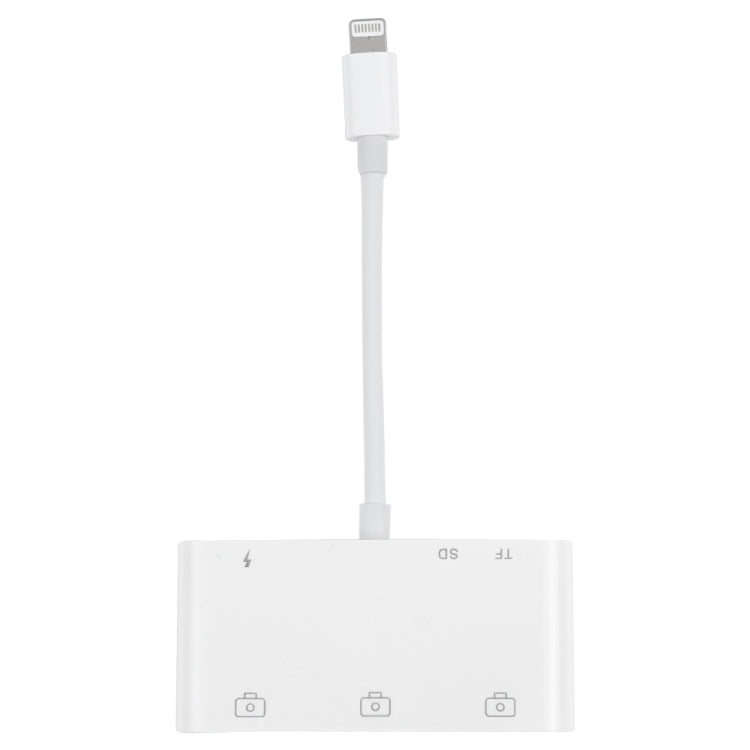 6 in 1 8 Pin Male to 3 USB + TF / SD Card Slot + 8 Pin Power Female Adapter - Converter & Adapter by PMC TechLife | Online Shopping South Africa | PMC TechLife