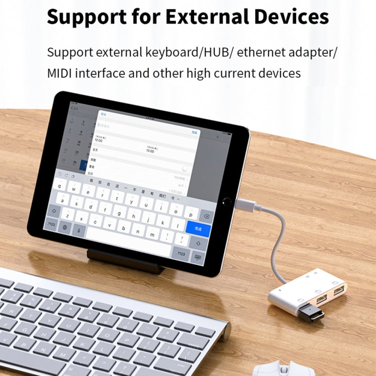 6 in 1 8 Pin Male to 3 USB + TF / SD Card Slot + 8 Pin Power Female Adapter - Converter & Adapter by PMC TechLife | Online Shopping South Africa | PMC TechLife