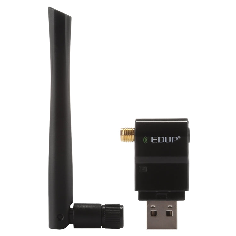 EDUP EP-AC1635 600Mbps Dual Band Wireless 11AC USB Ethernet Adapter 2dBi Antenna for Laptop / PC(Black) - USB Network Adapter by EDUP | Online Shopping South Africa | PMC TechLife | Buy Now Pay Later Mobicred
