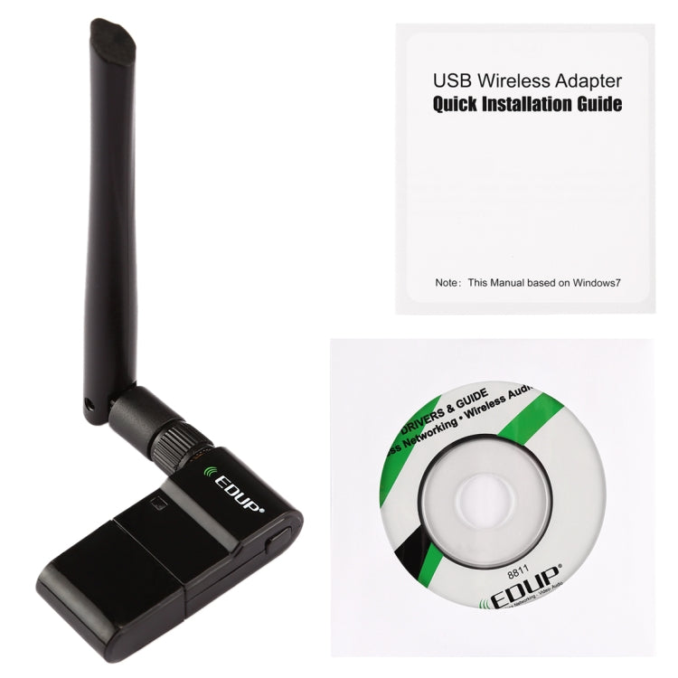 EDUP EP-AC1635 600Mbps Dual Band Wireless 11AC USB Ethernet Adapter 2dBi Antenna for Laptop / PC(Black) - USB Network Adapter by EDUP | Online Shopping South Africa | PMC TechLife | Buy Now Pay Later Mobicred
