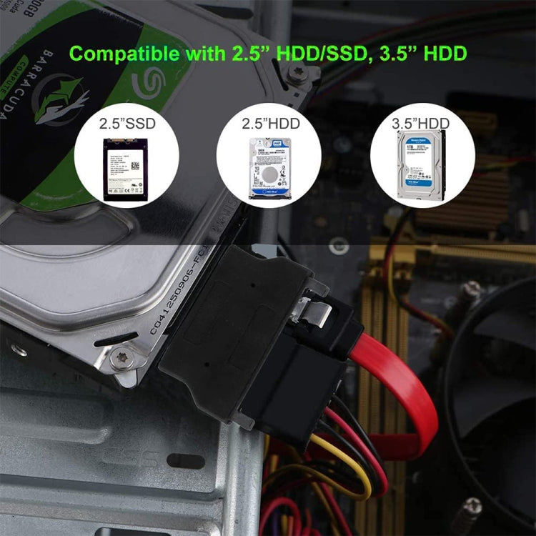 SATA 22 Pin Female to SLIMLINE SATA 13 Pin Male Adapter - free shipping - PMC TechLife - Order now!