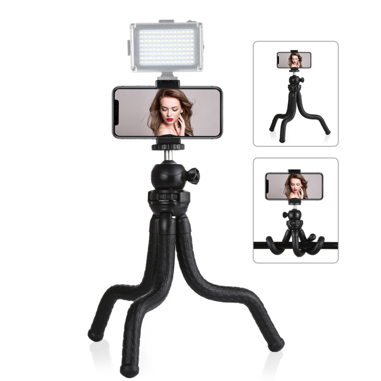 PULUZ Mini Octopus Flexible Tripod Holder with Ball Head & Phone Clamp + Tripod Mount Adapter & Long Screw for SLR Cameras, GoPro, Cellphone, Size: 30cmx5cm - Portable Mini Tripod by PULUZ | Online Shopping South Africa | PMC TechLife | Buy Now Pay Later Mobicred