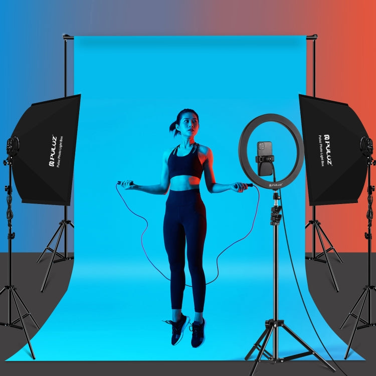 PULUZ Softbox Lighting Kit 2 PCS 50x70cm Professional Photo Studio Photography Light Equipment with 8 x E27 20W E27 Socket Bulb Photography Lighting Kit for Filming Portrait Shooting / Fashion Advertising Photography(EU Plug) - free shipping - PMC TechLife - Order now!