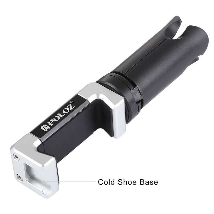 PULUZ Folding Plastic Tripod + Aluminum Alloy Clamp Bracket with Cold Shoe for iPhone, Galaxy, Huawei, Xiaomi, Sony, HTC, Google and other Smartphones - Desktop Holder by PULUZ | Online Shopping South Africa | PMC TechLife | Buy Now Pay Later Mobicred
