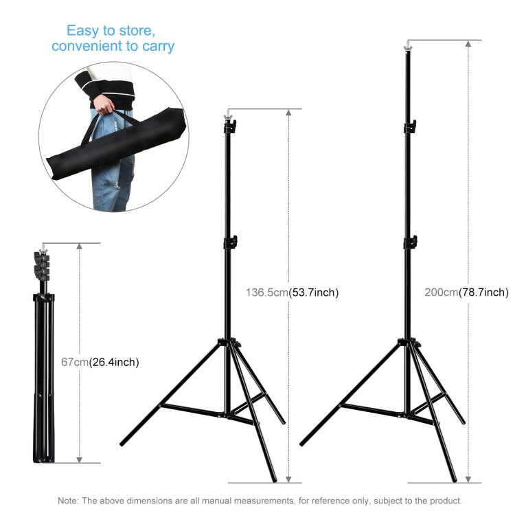 PULUZ 2.9x2m Photo Studio Background Support Stand Backdrop Crossbar Bracket Kit with Red / Blue / Green Polyester Backdrops - free shipping - PMC TechLife - Order now!