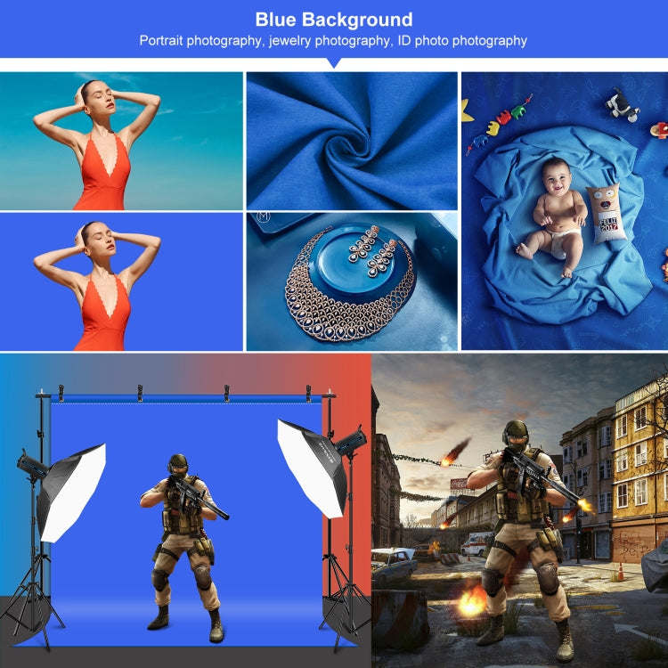 PULUZ 2.9x2m Photo Studio Background Support Stand Backdrop Crossbar Bracket Kit with Red / Blue / Green Polyester Backdrops - free shipping - PMC TechLife - Order now!