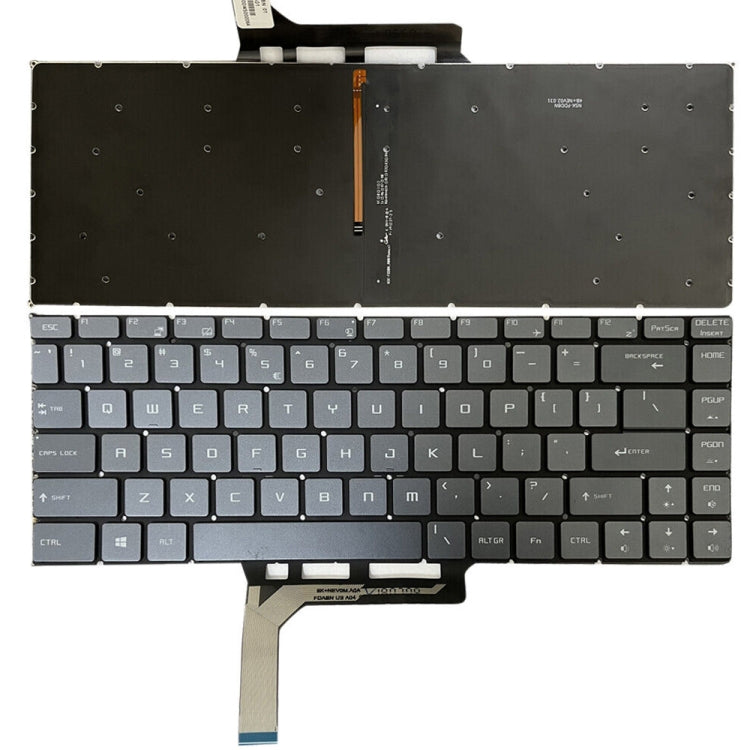 US Version Laptop Keyboard with Backlight for MSI GS65 / GS65VR / MS-16Q2 / Stealth 8SE /8SF / 8SG /Thin 8RE / Thin 8RF (Grey) - Replacement Keyboards by PMC TechLife | Online Shopping South Africa | PMC TechLife