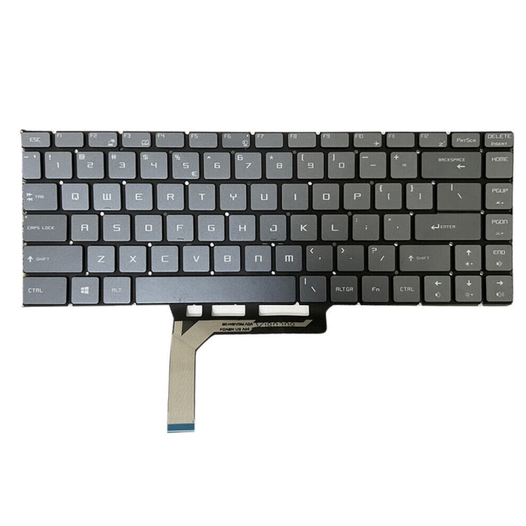 US Version Laptop Keyboard with Backlight for MSI GS65 / GS65VR / MS-16Q2 / Stealth 8SE /8SF / 8SG /Thin 8RE / Thin 8RF (Grey) - Replacement Keyboards by PMC TechLife | Online Shopping South Africa | PMC TechLife