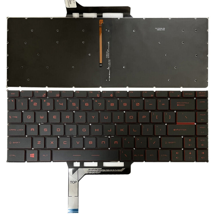 US Version Laptop Keyboard with Backlight for MSI GS65 / GS65VR / MS-16Q2 / Stealth 8SE /8SF / 8SG /Thin 8RE / Thin 8RF (Red) - Replacement Keyboards by PMC TechLife | Online Shopping South Africa | PMC TechLife