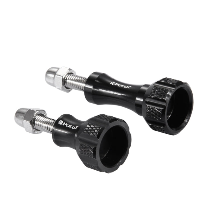 PULUZ CNC Aluminum Thumb Knob Stainless Bolt Nut Screw Set for GoPro Hero11 Black / HERO10 Black / HERO9 Black / HERO8 Black /7 /6 /5 /5 Session /4 Session /4 /3+ /3 /2 /1, DJI Osmo Action, Xiaoyi and Other Action Cameras(Black) - Screws by PULUZ | Online Shopping South Africa | PMC TechLife