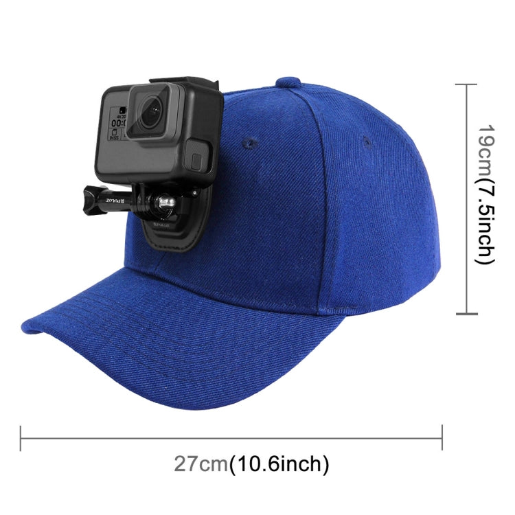 PULUZ Baseball Hat with J-Hook Buckle Mount & Screw for GoPro, DJI OSMO Action and Other Action Cameras(Blue) -  by PMC TechLife | Online Shopping South Africa | PMC TechLife