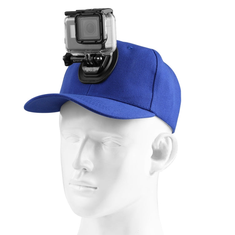 PULUZ Baseball Hat with J-Hook Buckle Mount & Screw for GoPro, DJI OSMO Action and Other Action Cameras(Blue) -  by PMC TechLife | Online Shopping South Africa | PMC TechLife