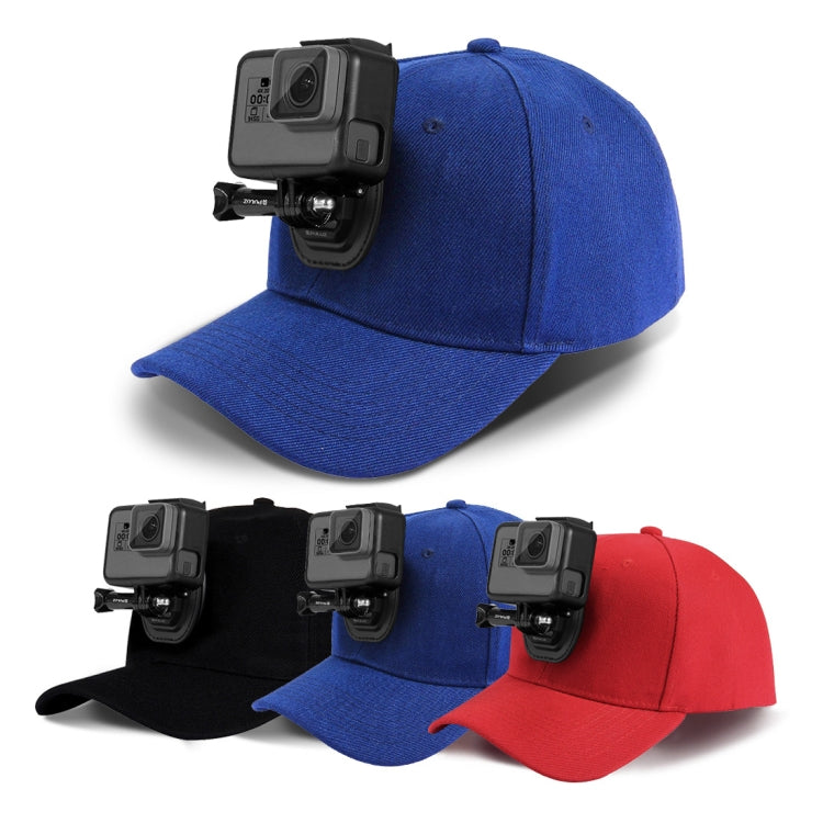 PULUZ Baseball Hat with J-Hook Buckle Mount & Screw for GoPro, DJI OSMO Action and Other Action Cameras(Blue) -  by PMC TechLife | Online Shopping South Africa | PMC TechLife