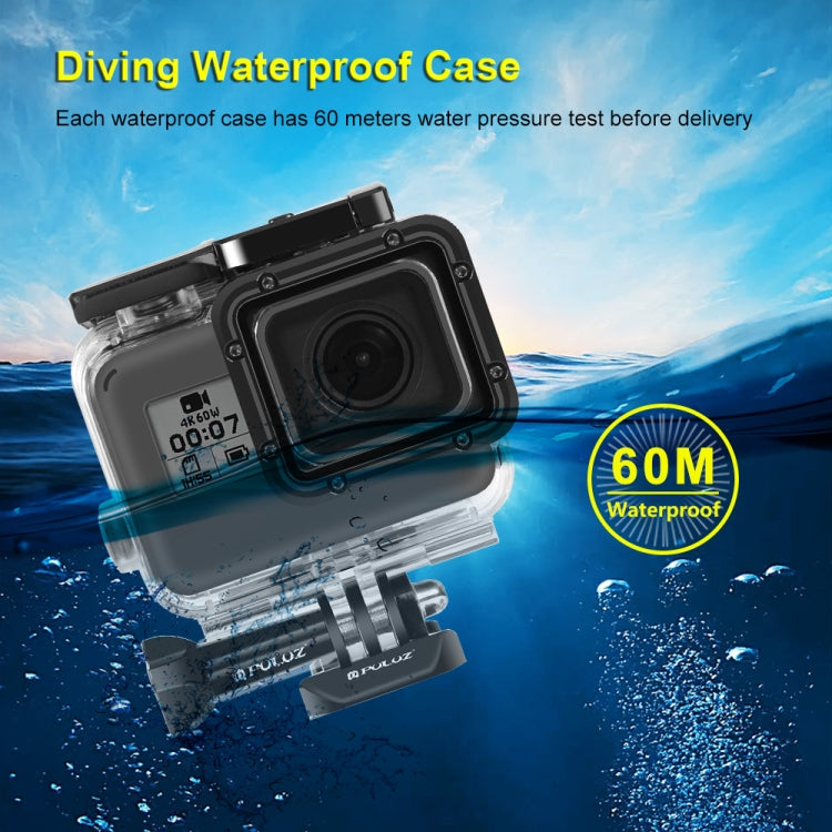 PULUZ for GoPro HERO(2018) / HERO7 Black /6 /5 60m Underwater Waterproof Housing Diving Protective Case with Buckle Basic Mount & Screw - Waterproof Cases by PULUZ | Online Shopping South Africa | PMC TechLife | Buy Now Pay Later Mobicred