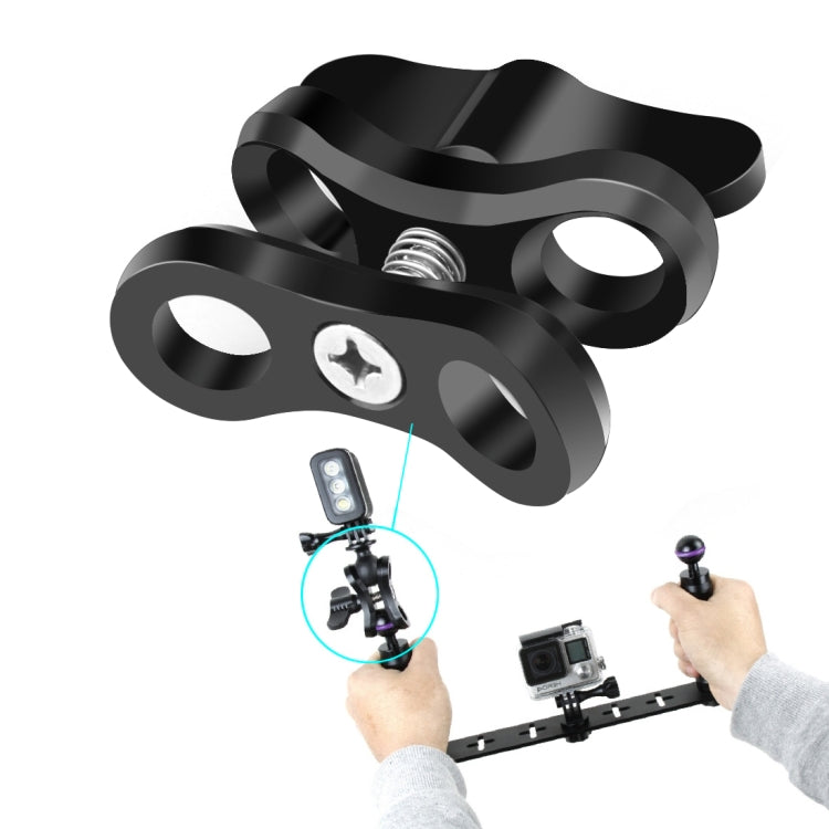 PULUZ Ball Clamp Close Hole Diving Camera Bracket CNC Aluminum Spring Flashlight Clamp for Diving Underwater Photography System(Black) - Diving Accessories by PULUZ | Online Shopping South Africa | PMC TechLife | Buy Now Pay Later Mobicred