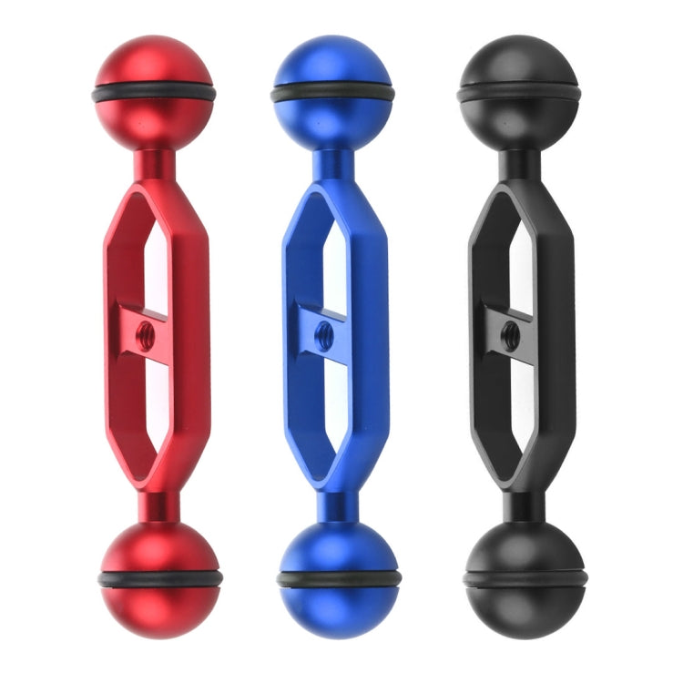 PULUZ 5.0 inch 12.6cm Aluminum Alloy Dual Balls Arm, Ball Diameter: 25mm(Red) - Diving Accessories by PULUZ | Online Shopping South Africa | PMC TechLife | Buy Now Pay Later Mobicred